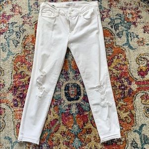 J Brand White Distressed Denim
